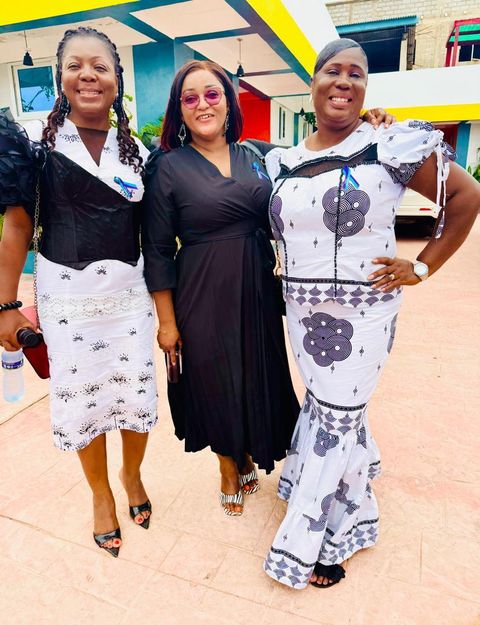 Matching outfits at an event