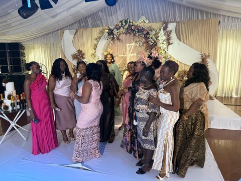 Celebration in the marquee