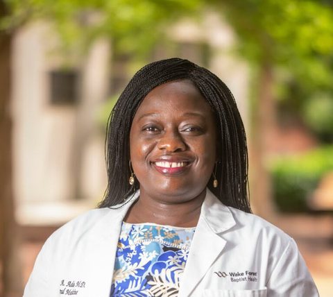 Portrait in a white coat