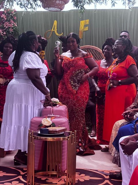 Cutting the cake at a celebration